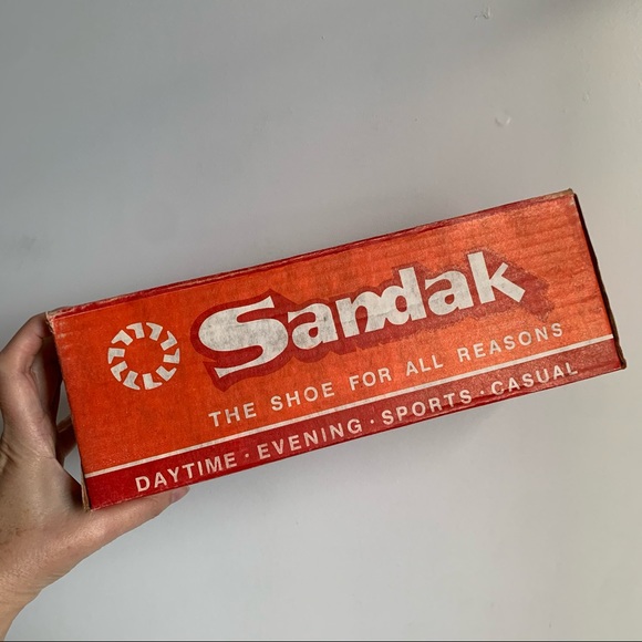 Sandak Sandals Size 10.5 Red Jelly Vintage 1970’s California Deadstock New W Box - Picture 6 of 11